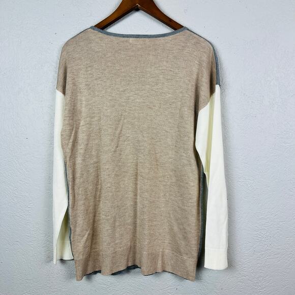Calvin Klein Lightweight Tunic Sweater Top Long Sleeve Scoop Neck - M - Picture 3 of 5